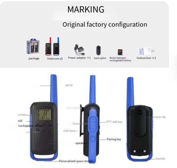 Free Shipping Motorola Talkabout T62 Mini Two way Radio - Image 5
