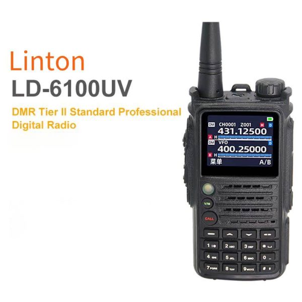 Linton LD 6100 Double PTT UV Dual-band DMR Tier II Outdoor Digital Portable Transceiver - Image 3