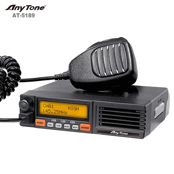 Anytone AT-5189 Car Radio 60w High power UHF and VHF Mobile Base Station walkie talkie 100km long range 250 channels Two-way radio