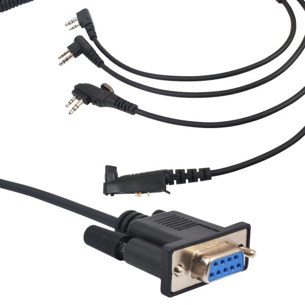 PC08 Universal Programming Cable Programming Kit 4 in 1 Multiple connectors for Hytera TC-500,TC-508 TC-610 TC-700,TC-780 PD412 PD482i HYT Analog Radios - Image 5