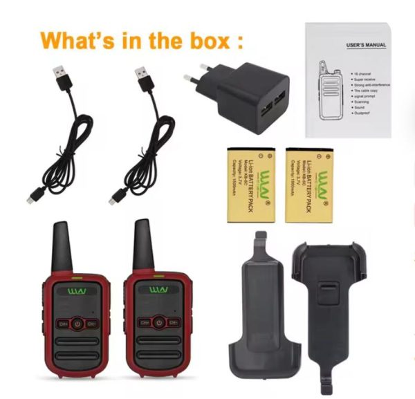 2PCS New WLN Kd-C1 Walkie Talkie Mini Two Way Radio 5W UHF 400-470MHz 16CH Handheld High Quality New Walkie Talkies For Kids Toy - Image 4