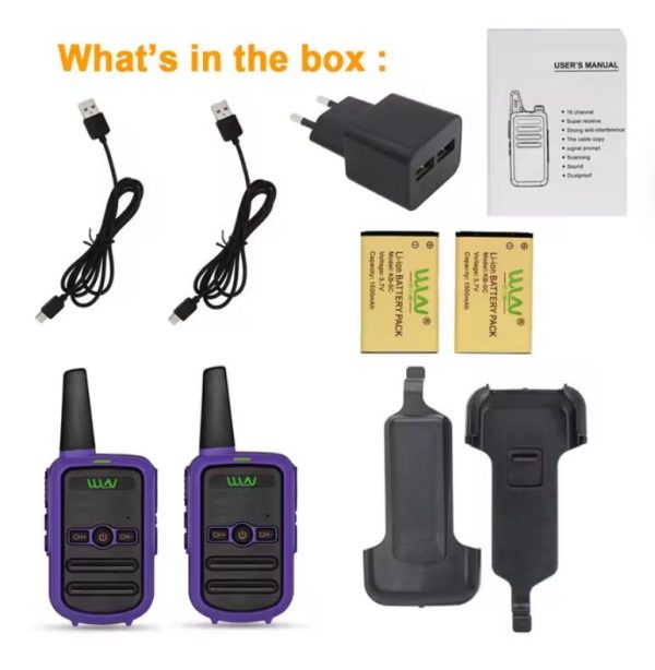 2PCS New WLN Kd-C1 Walkie Talkie Mini Two Way Radio 5W UHF 400-470MHz 16CH Handheld High Quality New Walkie Talkies For Kids Toy - Image 5