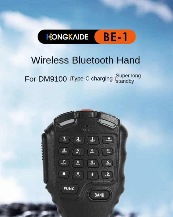 Hongkaide BE-1 Wireless Bluetooth Hand Microphone Speaker Suitable for DM9100 Car Walkie-talkie - Image 2