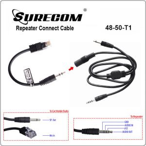 48-50-T1 Repeater Controller Cable for TYT WACCOM MOBILE TH-9000 TH-9000D Mobile Radio Line Work with Surecom Box