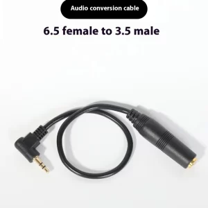 New 6.5 Female To 3.5 Male Audio Conversion Cable 3.5mm Right Angle Elbow CW Electric Key Trainer Audio Adapter Cable