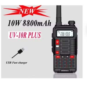 2025 Professional Walkie Talkie Baofeng UV-10R High Power 10W 8800mAh Dual Band Two Way CB Ham Radio USB Charging BF boefeng