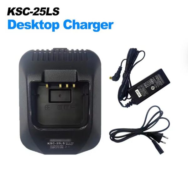 KSC-25LS Walkie Talkie Desktop Charger Optional EU US Adapter for KENWOOD TK-D3188 TK3178 NX320 NX330 Two Way Radio Extra Charger