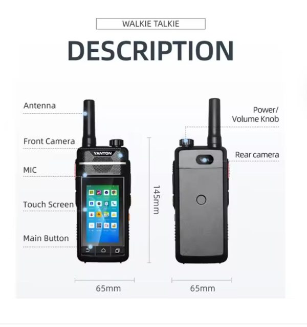 Zello walkie talkie phones mobile android smartphone 4g yanton Walkie Talkie YANTON T-X100 - Image 3