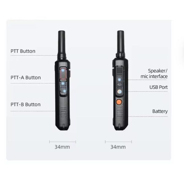 Zello walkie talkie phones mobile android smartphone 4g yanton Walkie Talkie YANTON T-X100 - Image 4