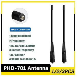 Antenna SMA-Female Dual Band 144/430MHz For Baofeng UV-32 UV-26 DM-32 DM-1701A Quansheng UV-K6 UV-K5 etc