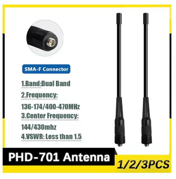 Antenna SMA-Female Dual Band 144/430MHz For Baofeng UV-32 UV-26 DM-32 DM-1701A Quansheng UV-K6 UV-K5 etc