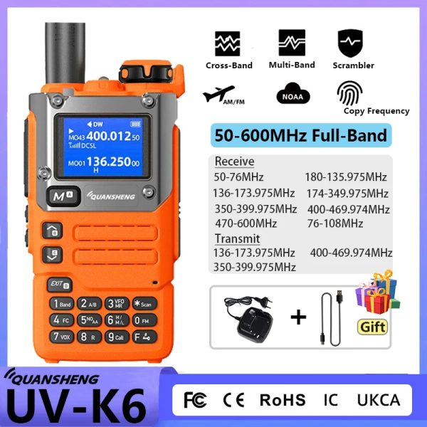 New Arrival 5W Yellow/Amy Green UV-K6 Quansheng Walkie Talkie  - Image 6