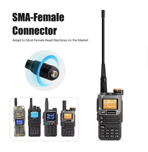 Antenna SMA-Female Dual Band 144/430MHz For Baofeng UV-32 UV-26 DM-32 DM-1701A Quansheng UV-K6 UV-K5 etc - Image 4