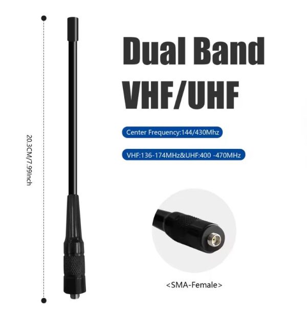 Antenna SMA-Female Dual Band 144/430MHz For Baofeng UV-32 UV-26 DM-32 DM-1701A Quansheng UV-K6 UV-K5 etc - Image 5