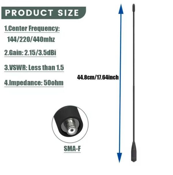 Original NA-320A Nagoya Antenna High Gain SMA-F Tri-Band HT Aerial 144-220-440Mhz For UV-26 UV-25 DM-32 UV-K6 Iradio UV-88 Radio - Image 4