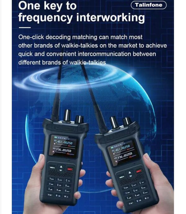 20W High Power Walkie Talkie Air Band 6 bands VHF UHF 199CHS 10800 Battery NOAA One-click replication - Image 5