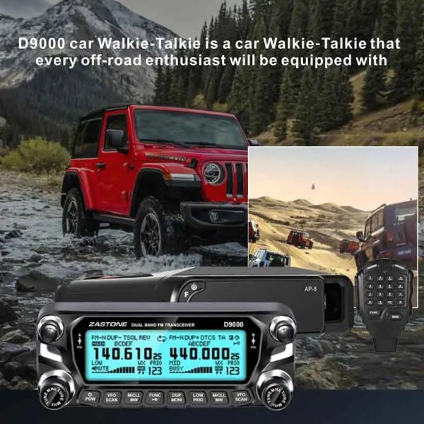 Zastone D9000 Car walkie talkie Radio Station 50W UHF/VHF 136-174/400-520MHz Two way radio Ham HF Transceiver - Image 4