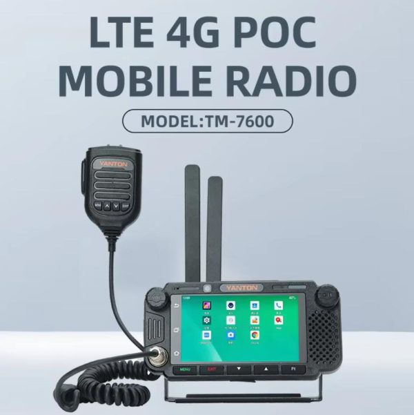 YANTON TM-7600 Professional PTT Radio 4G LTE 3G WCDMA GSM IP Network POC Mobile Car Radio Walkie Talkie With GPS - Image 4