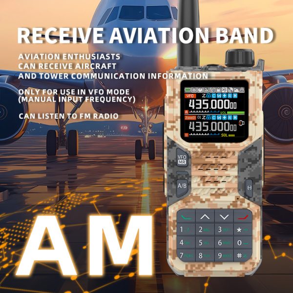 Baofeng RD-55PRO Airband Walkie Talkie Wireless Copy Frequency Type-C NOAA Long Range 640CH Two Way Radio - Image 4