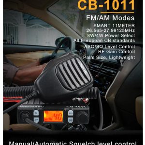 Hiroyasu Walkie Talkie CB-1011 Citizen Bands 26.565-27.99125MHz 11Meter Mini 27MHz FM/AM 8W 40Ch CB Radio For EU PL DE CE UK IN US IT Countries
