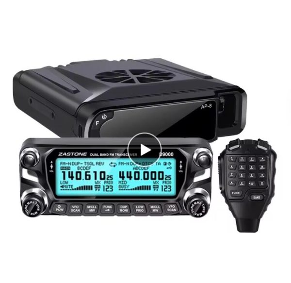 Zastone D9000 Car walkie talkie Radio Station 50W UHF/VHF 136-174/400-520MHz Two way radio Ham HF Transceiver