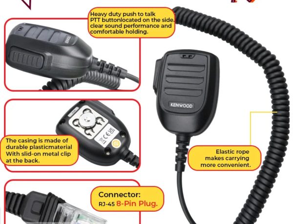 KMC-60 Hand Speaker Microphone for KENWOOD NX-740 NX-840 TK-7302 TKD-740 NX-3720 NX-5700 NX-5800 TK-7360 TK-8360 TKD-740 Radio - Image 5