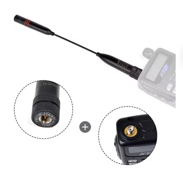 2m 70cm SMA Male Antenna,VHF UHF Soft Antenna for 136-174/400-470Mhz Walkie Talkie YAESU/Vertex VX-3R VX-6R VX-150 FT-60R Radio - Image 4