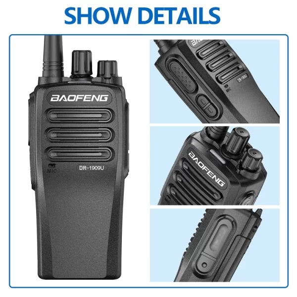 Baofeng DR-1909U DMR Digital Analog UHF Portable Walkie Talkie 5W 2800mAh Battery IP67 Dust-proof Anti-fall - Image 3