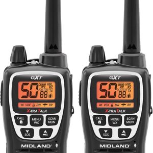 Midland GXT3000 GMRS Handheld Walkie Talkies Long Range - Repeater Capable, Perfect for Agriculture,Off-Road, Outdoor & Emergency 2Pack