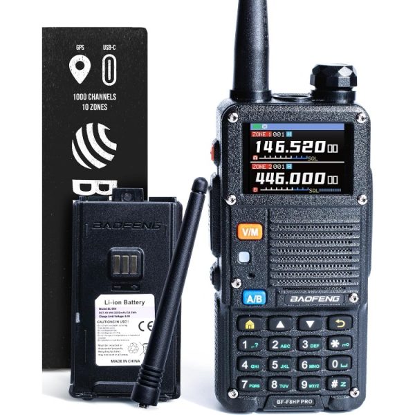 Baofeng BF-F8HP PRO (UV-5R 7th Gen) 8W Tri Band Two-Way Radio