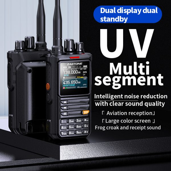 ZASTONE M8 10W Ham 2 Way Radio AM Air Aviation Band High Power Walkie-Talkie APP programming noise