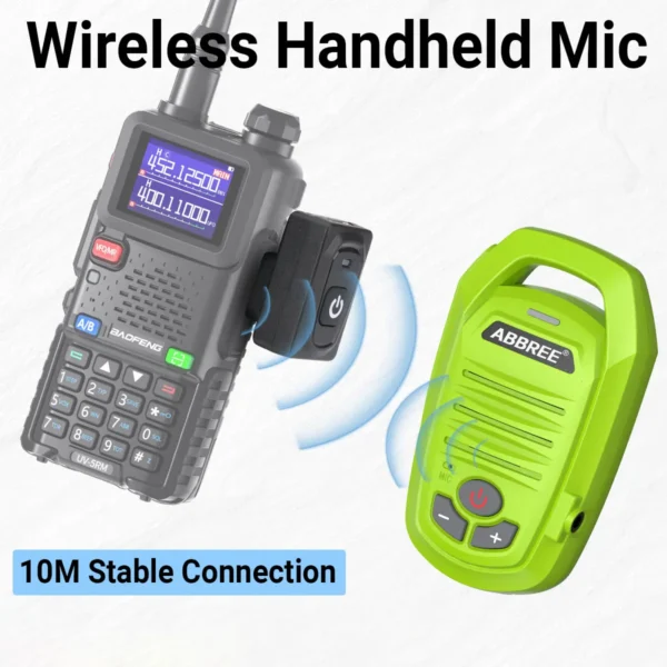 ABBREE Walkie Talkie Bluetooth Wireless Speaker Mic For Baofeng UV-5R UV-5RH UV-21 PRO V2 Quansheng UV-K5 (8) UV-K6 Ham Radio - Image 3