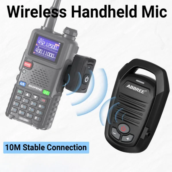 ABBREE Walkie Talkie Bluetooth Wireless Speaker Mic For Baofeng UV-5R UV-5RH UV-21 PRO V2 Quansheng UV-K5 (8) UV-K6 Ham Radio - Image 5