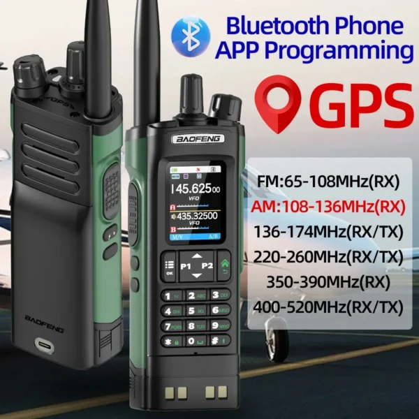 3Colors BAOFENG DM-32 DMR Digital Portable Radio GPS Dual Mode Analog TDMA Dual Time Slot Air Band APRS Digital Call - Image 5