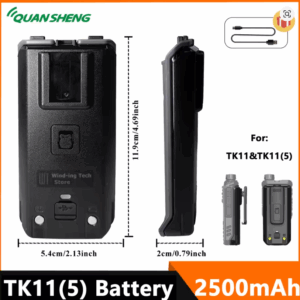 Quansheng TK11(5) Battery Original Back Clip Set 2500mAh Type-C Charging