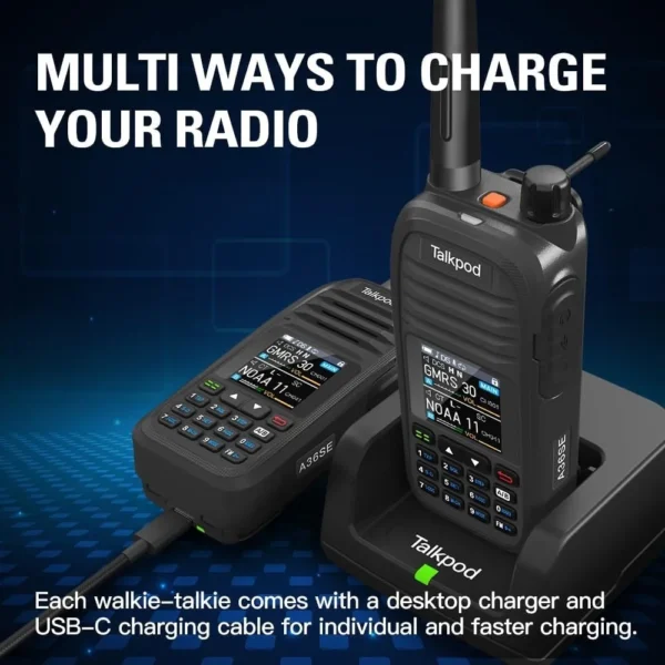 Talkpod A36SE UHF VHF FM Airband Amateur Radio Multi-Band Portable Transceiver Long Range HAM Walkie Talkie - Image 3