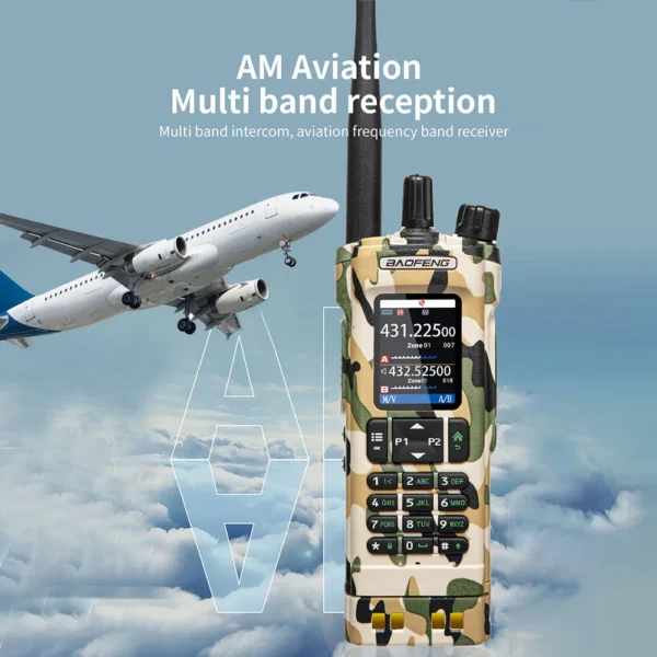 Camouflage BAOFENG UV32 GPS 10W Multi Band Programming Wireless Copy Frequency NOAA Long Range Handheld Radio Camping UV-32 Walkie Talkie - Image 3