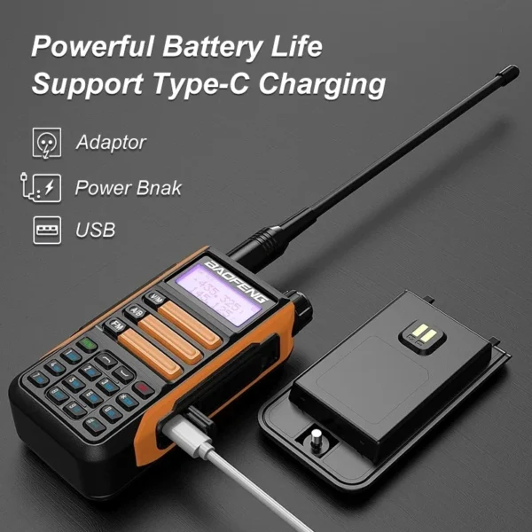 Baofeng UV-16 Professional Walkie Talkie Type-C Charger Long Range Two Way Radio - Image 3