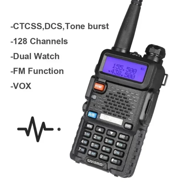 4pcs Baofeng UV-5R 8W/5W Tri-Power Portable Walkie Talkie High Power Dual Band Long Range Handheld Radio - Image 4